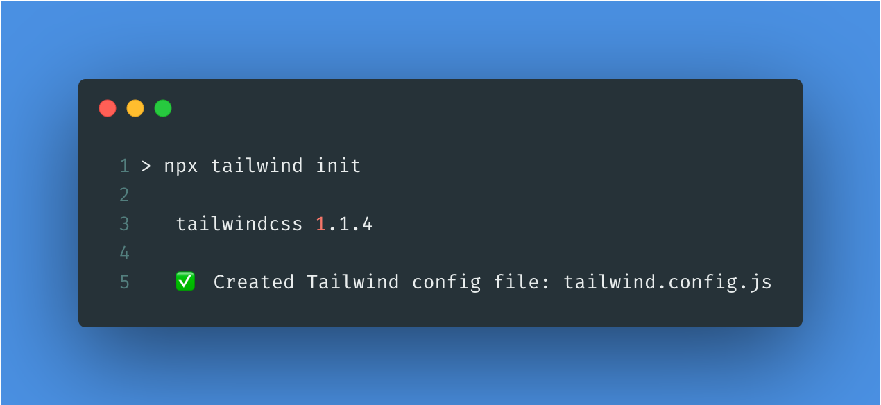 Generating the Tailwind config file